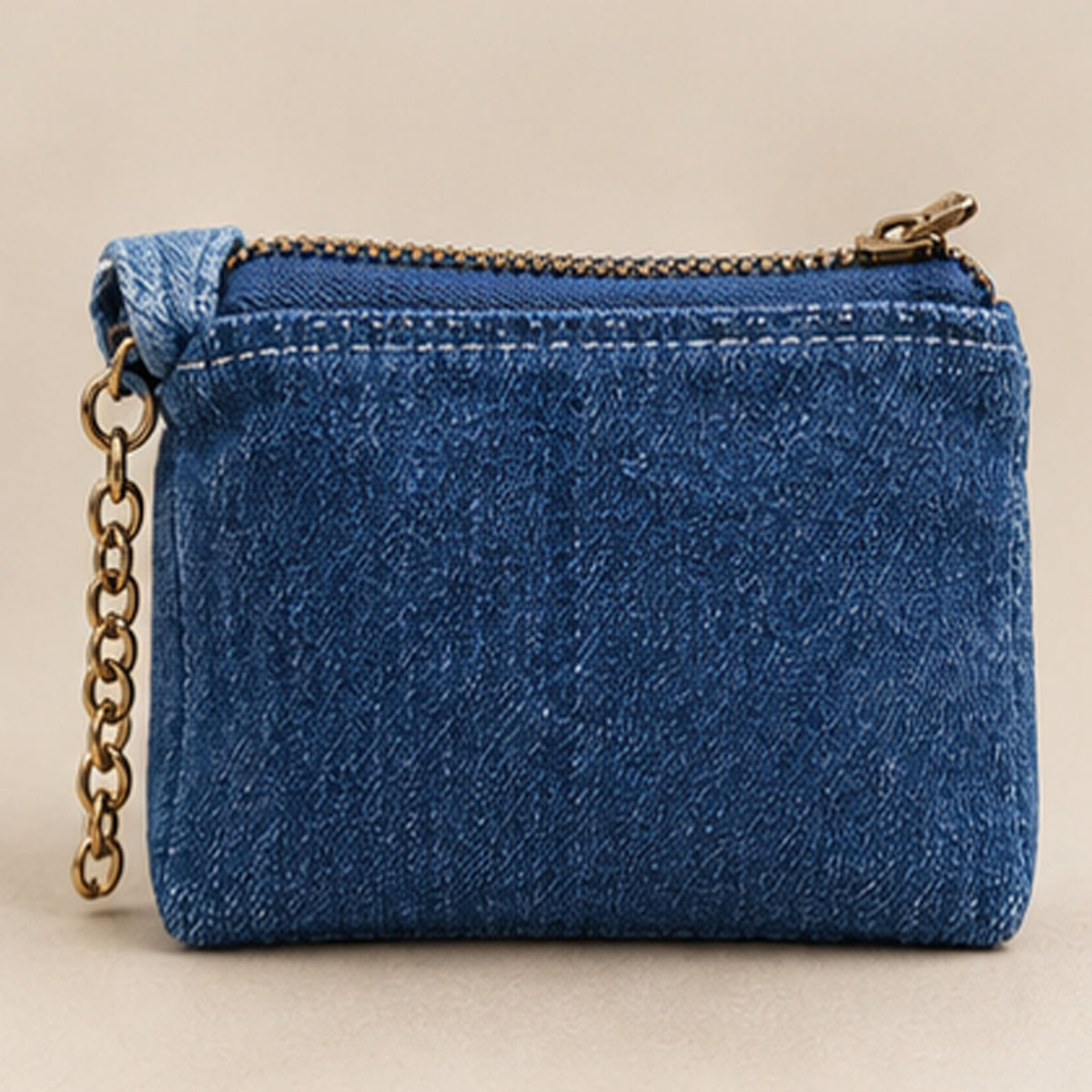 Nerakcos Upcycled Denim Patchwork Purse - side view