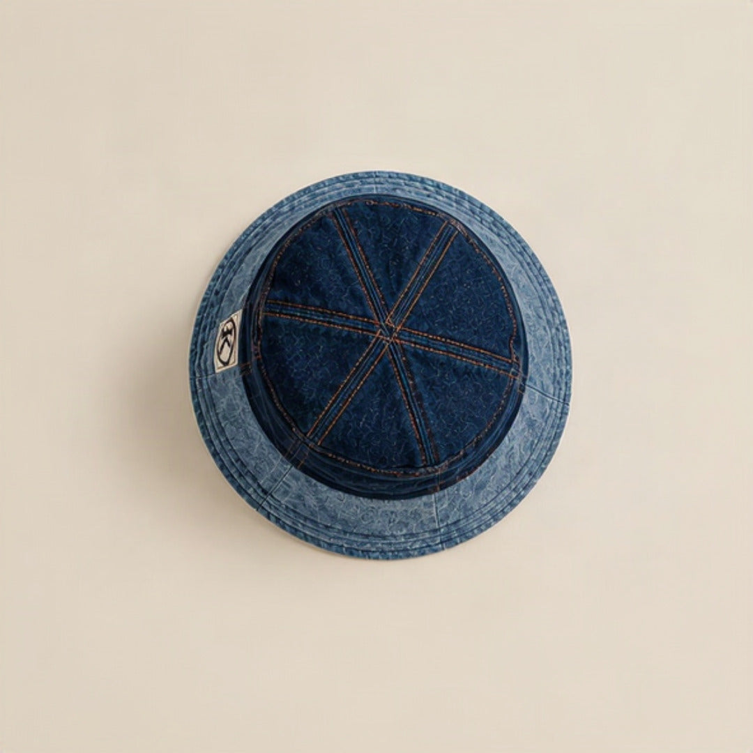 Upcycled Denim Bucket Hat - lifestyle shot