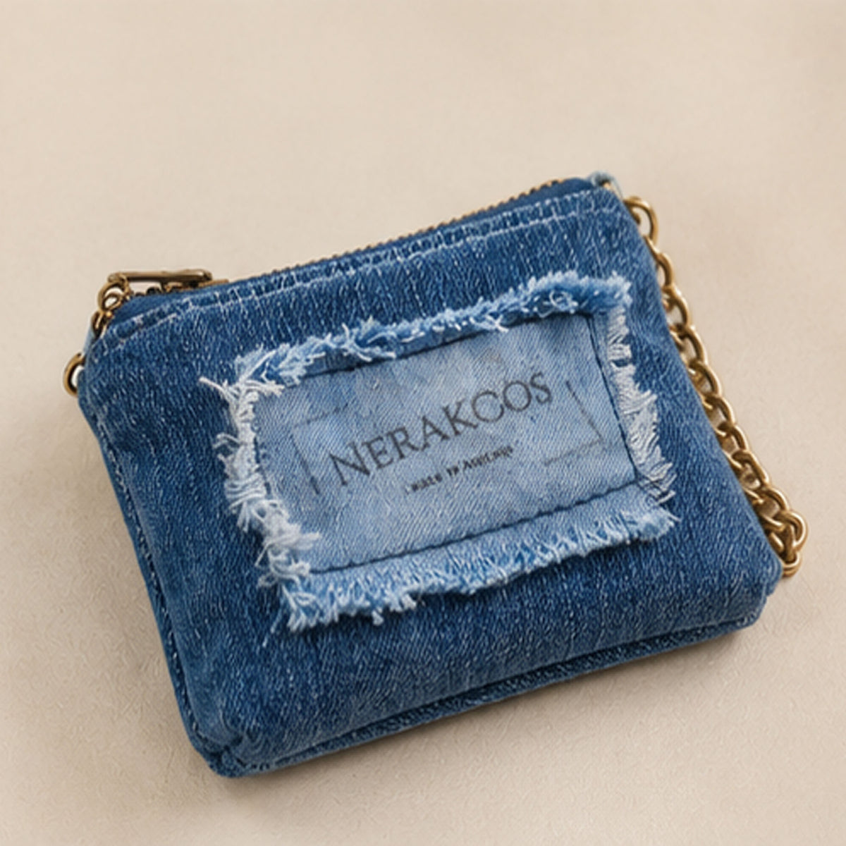 Nerakcos Denim Chain Purse - detail