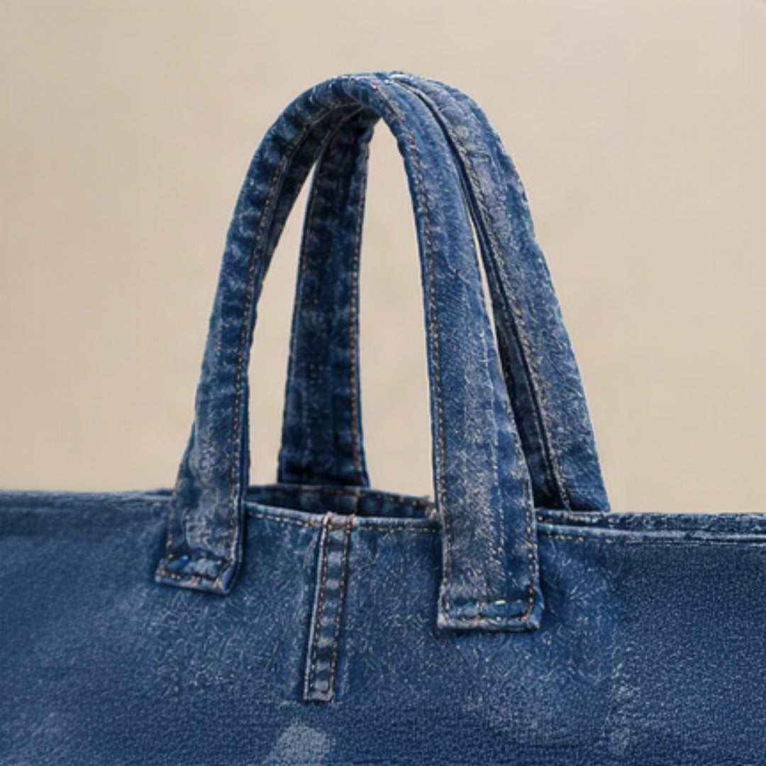 Nerakcos Lace Tote Bag - top view showing open interior