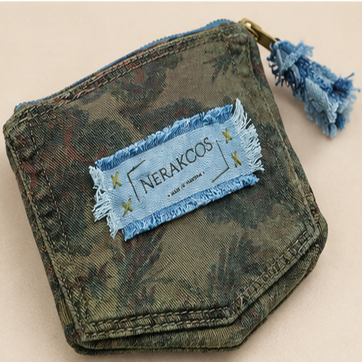 Nerakcos Camo Denim Mini Purse - Detail